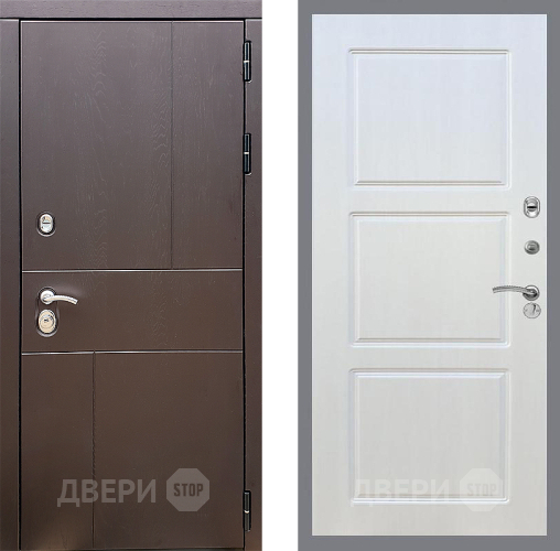 Входная металлическая Дверь Стоп УРБАН ФЛ-3 Лиственница беж