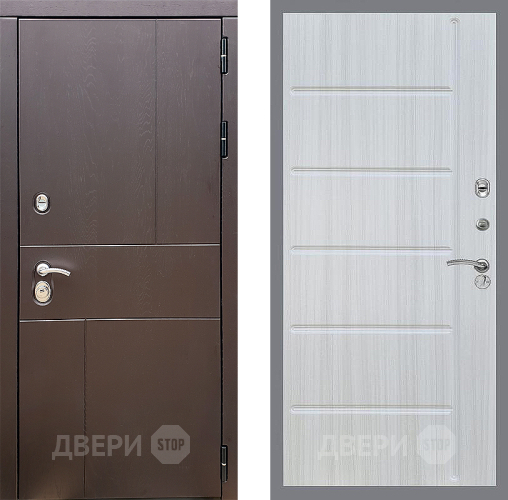Входная металлическая Дверь Стоп УРБАН ФЛ-102 Сандал белый