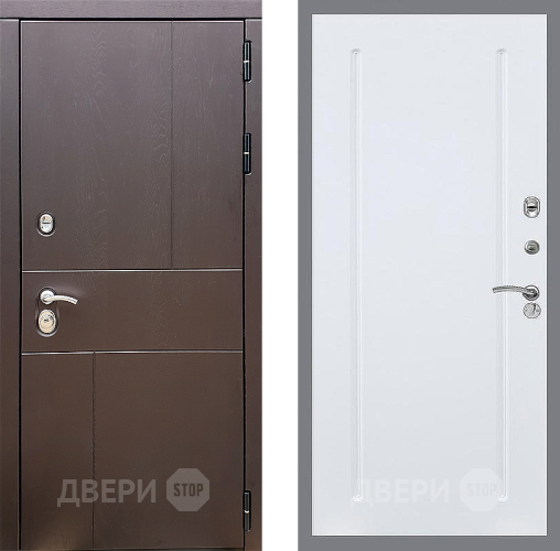 Входная металлическая Дверь Стоп УРБАН ФЛ-68 Силк Сноу