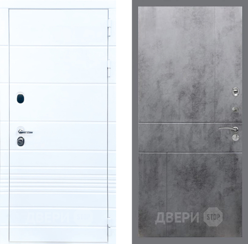 Входная металлическая Дверь Стоп ТРЕНДО ФЛ-290 Бетон темный