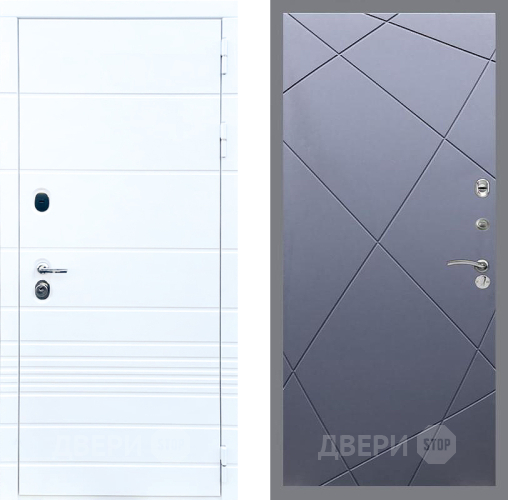 Входная металлическая Дверь Стоп ТРЕНДО ФЛ-291 Силк титан