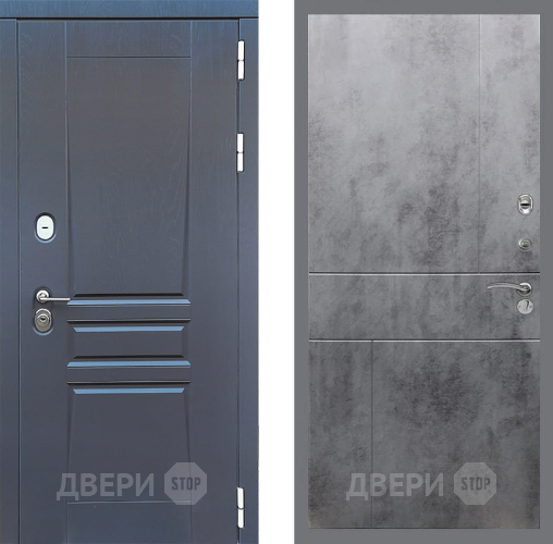Входная металлическая Дверь Стоп ПЛАТИНУМ ФЛ-290 Бетон темный