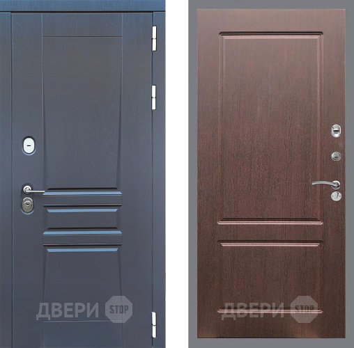 Входная металлическая Дверь Стоп ПЛАТИНУМ ФЛ-117 Орех премиум