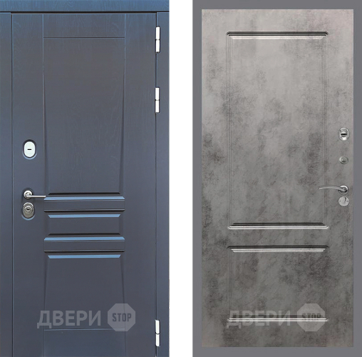Входная металлическая Дверь Стоп ПЛАТИНУМ ФЛ-117 Бетон темный