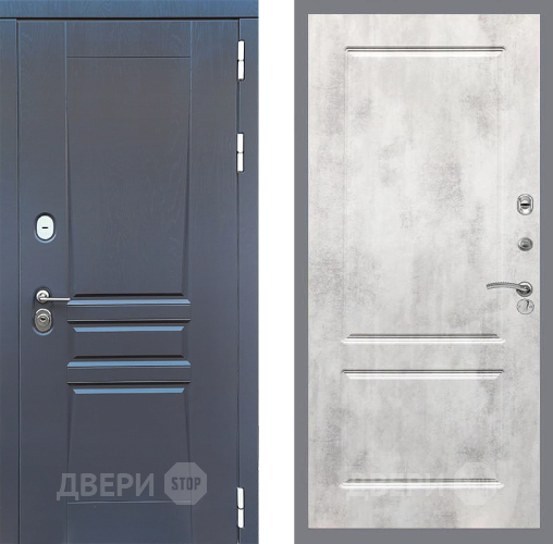 Входная металлическая Дверь Стоп ПЛАТИНУМ ФЛ-117 Бетон светлый