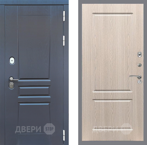 Входная металлическая Дверь Стоп ПЛАТИНУМ ФЛ-117 Беленый дуб