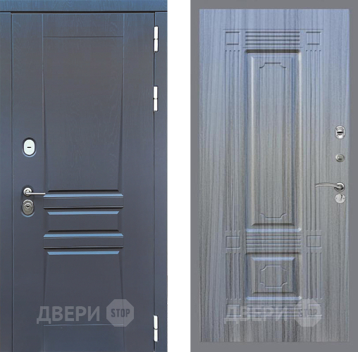 Входная металлическая Дверь Стоп ПЛАТИНУМ ФЛ-2 Сандал грей