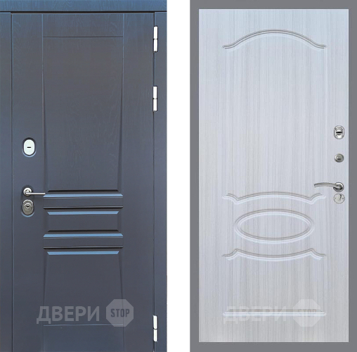Входная металлическая Дверь Стоп ПЛАТИНУМ ФЛ-128 Сандал белый