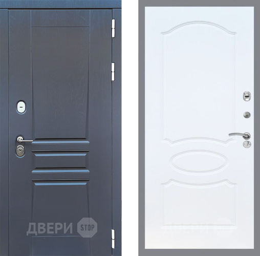 Дверь Стоп ПЛАТИНУМ ФЛ-128 Белый ясень