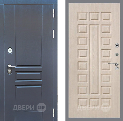 Входная металлическая Дверь Стоп ПЛАТИНУМ ФЛ-183 Беленый дуб