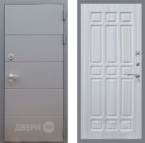 Входная металлическая Дверь Стоп АРТ ГРАФИТ ФЛ-33 Сандал белый