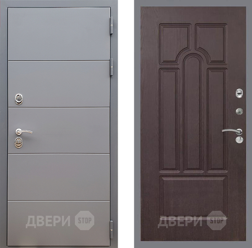 Входная металлическая Дверь Стоп АРТ ГРАФИТ ФЛ-58 Венге