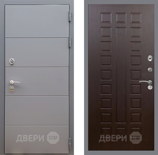 Входная металлическая Дверь Стоп АРТ ГРАФИТ ФЛ-183 Венге