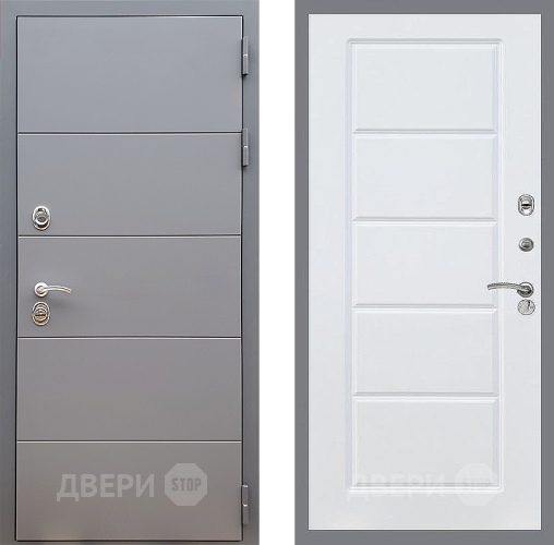 Дверь Стоп АРТ ГРАФИТ ФЛ-39 Силк Сноу