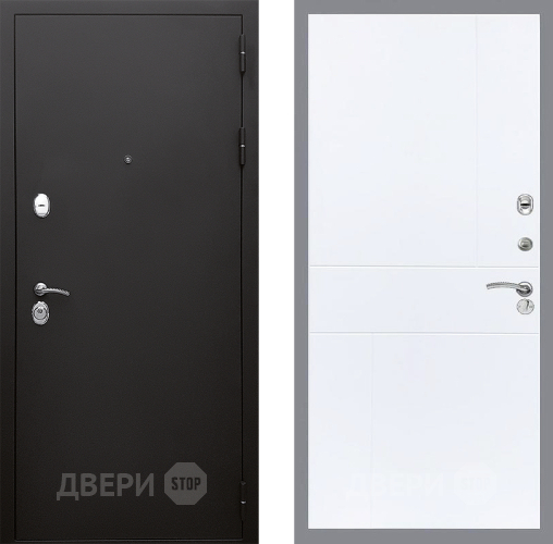 Входная металлическая Дверь Стоп КЛАССИК Шагрень ФЛ-290 Силк Сноу