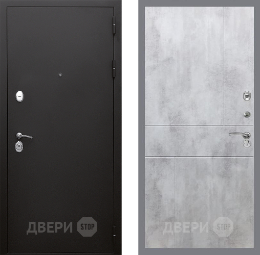 Входная металлическая Дверь Стоп КЛАССИК Шагрень ФЛ-290 Бетон светлый