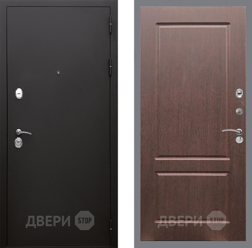 Входная металлическая Дверь Стоп КЛАССИК Шагрень ФЛ-117 Орех премиум