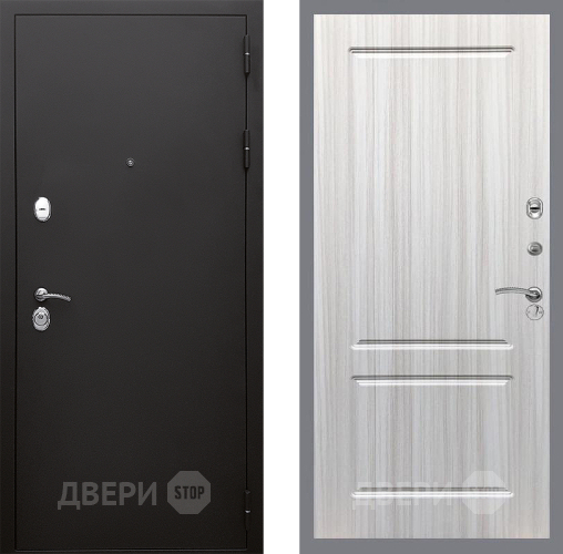 Входная металлическая Дверь Стоп КЛАССИК Шагрень ФЛ-117 Сандал белый