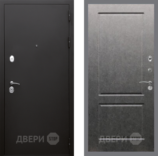 Входная металлическая Дверь Стоп КЛАССИК Шагрень ФЛ-117 Штукатурка графит
