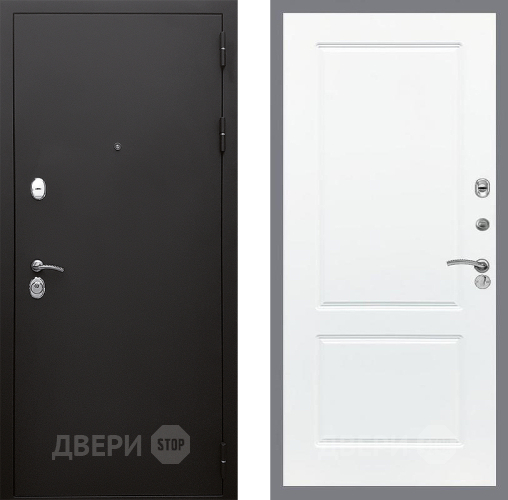 Входная металлическая Дверь Стоп КЛАССИК Шагрень ФЛ-117 Силк Сноу