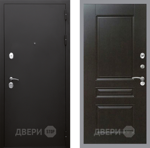 Входная металлическая Дверь Стоп КЛАССИК Шагрень ФЛ-243 Венге