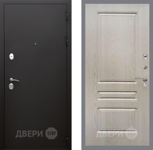 Входная металлическая Дверь Стоп КЛАССИК Шагрень ФЛ-243 Беленый дуб