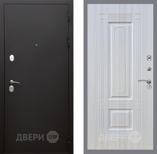 Входная металлическая Дверь Стоп КЛАССИК Шагрень ФЛ-2 Сандал белый