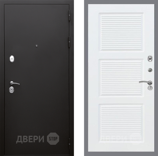 Входная металлическая Дверь Стоп КЛАССИК Шагрень ФЛ-1 Силк Сноу