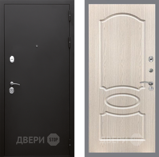 Входная металлическая Дверь Стоп КЛАССИК Шагрень ФЛ-128 Беленый дуб