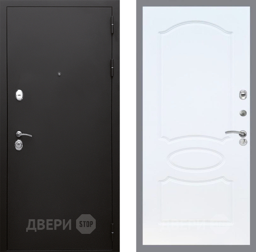 Входная металлическая Дверь Стоп КЛАССИК Шагрень ФЛ-128 Белый ясень