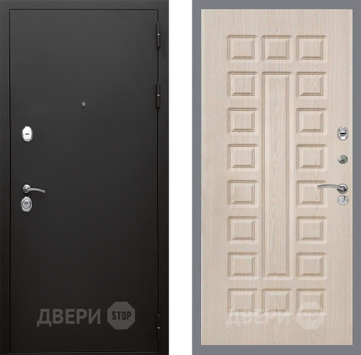 Входная металлическая Дверь Стоп КЛАССИК Шагрень ФЛ-183 Беленый дуб