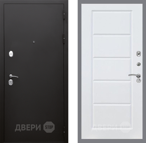 Входная металлическая Дверь Стоп КЛАССИК Шагрень ФЛ-39 Силк Сноу