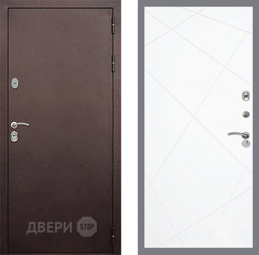 Входная металлическая Дверь Стоп КЛАССИК Медь ФЛ-291 Силк Сноу