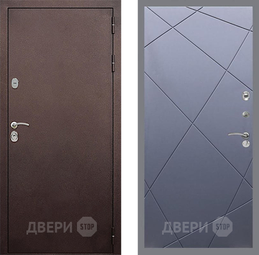 Входная металлическая Дверь Стоп КЛАССИК Медь ФЛ-291 Силк титан