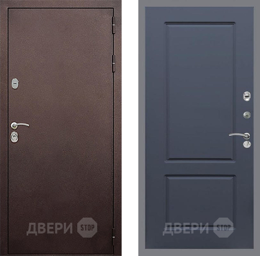 Входная металлическая Дверь Стоп КЛАССИК Медь ФЛ-117 Силк титан