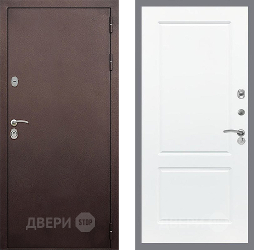 Входная металлическая Дверь Стоп КЛАССИК Медь ФЛ-117 Силк Сноу