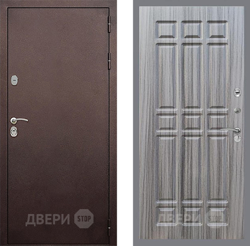 Входная металлическая Дверь Стоп КЛАССИК Медь ФЛ-33 Сандал грей