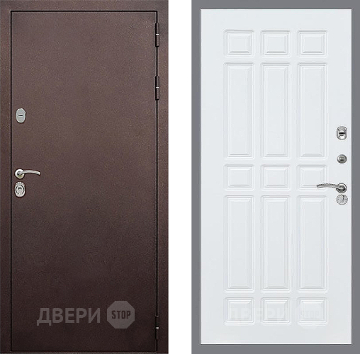Входная металлическая Дверь Стоп КЛАССИК Медь ФЛ-33 Силк Сноу