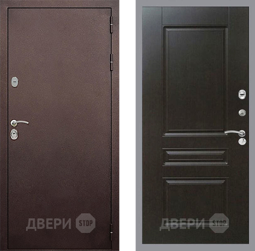 Входная металлическая Дверь Стоп КЛАССИК Медь ФЛ-243 Венге