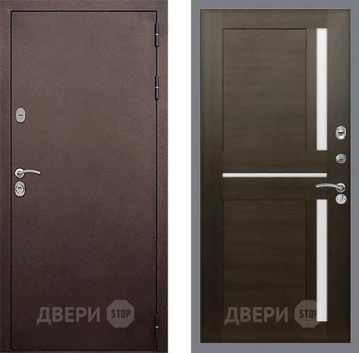 Входная металлическая Дверь Стоп КЛАССИК Медь СБ-18 Венге