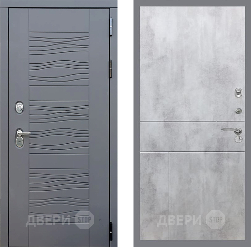 Входная металлическая Дверь Стоп СКАНДИ ФЛ-290 Бетон светлый