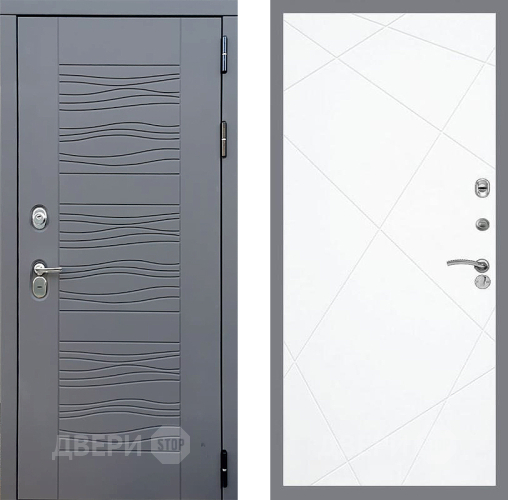 Входная металлическая Дверь Стоп СКАНДИ ФЛ-291 Силк Сноу