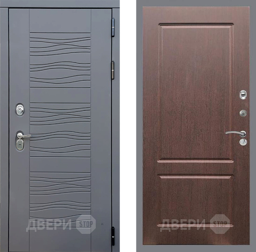 Входная металлическая Дверь Стоп СКАНДИ ФЛ-117 Орех премиум