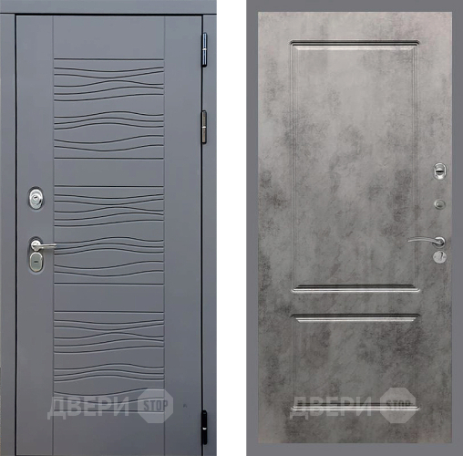 Входная металлическая Дверь Стоп СКАНДИ ФЛ-117 Бетон темный