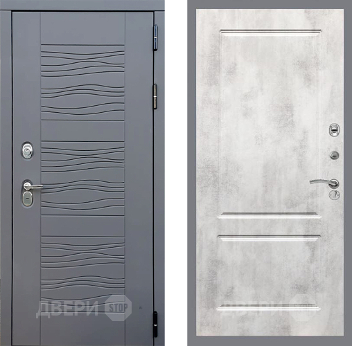Входная металлическая Дверь Стоп СКАНДИ ФЛ-117 Бетон светлый