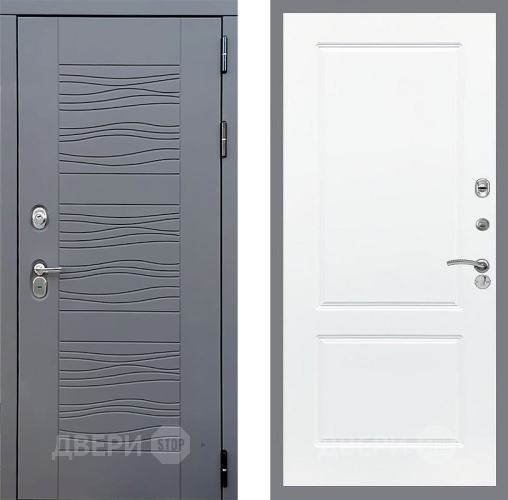 Входная металлическая Дверь Стоп СКАНДИ ФЛ-117 Силк Сноу
