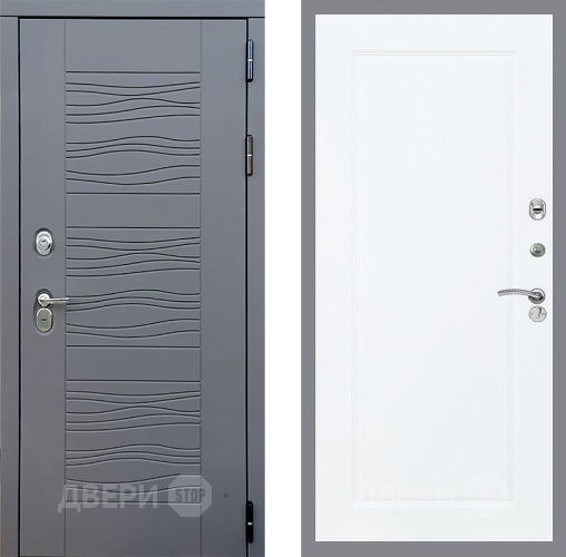 Входная металлическая Дверь Стоп СКАНДИ ФЛ-119 Силк Сноу