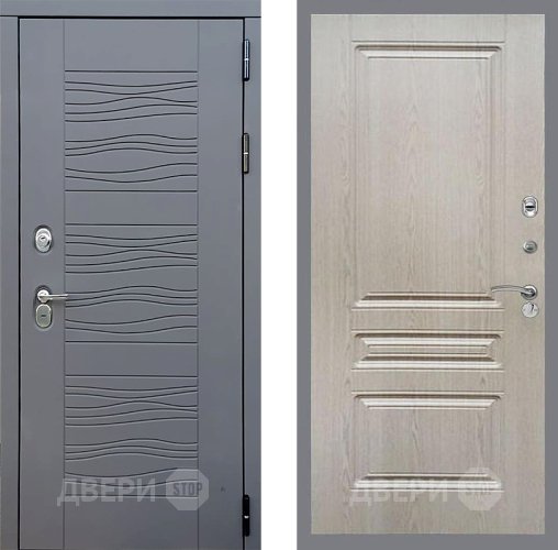 Входная металлическая Дверь Стоп СКАНДИ ФЛ-243 Беленый дуб