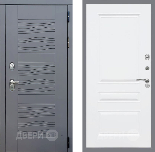Входная металлическая Дверь Стоп СКАНДИ ФЛ-243 Силк Сноу