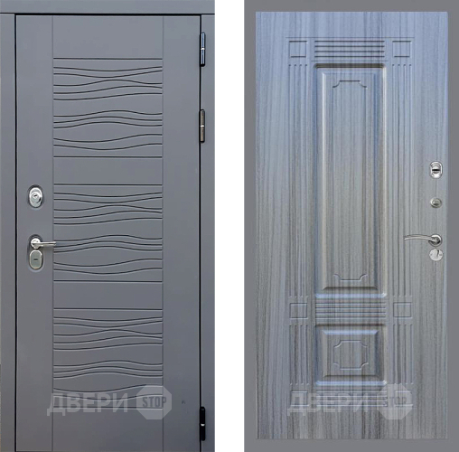 Входная металлическая Дверь Стоп СКАНДИ ФЛ-2 Сандал грей